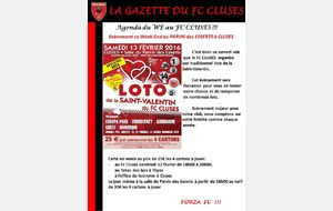 La Gazette du FC CLUSES AGENDA 