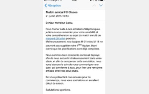 Le match contre le Servette annulé!!