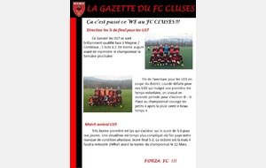 La Gazette du FC CLUSES WE du 27 et 28 Février 2016