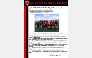 La Gazette du FC CLUSES WE du 05 et 06 Mars 2016
