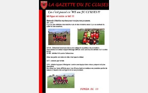 La Gazette du FC CLUSES WE du 12 et 13 Mars 2016