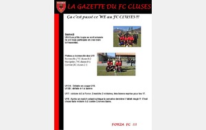 La Gazette du FC CLUSES WE du 19 et 20 Mars 2016
