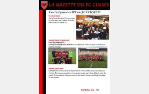 La Gazette du FC CLUSES WE du 16 et 17 Avril 2016