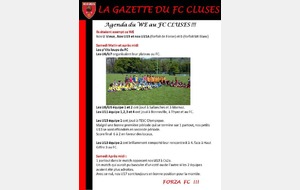 La Gazette du FC CLUSES WE du 7 et 8 Mai 2016