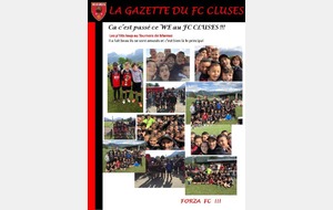 La Gazette du FC CLUSES WE du 14 et 15 Mai 2016