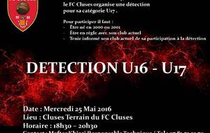 DETECTION U17 Saison 2016 2017