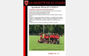 La Gazette du FC CLUSES WE du 21 et 22 Mai 2016