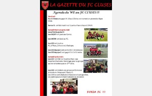 La Gazette du FC CLUSES WE du 28 et 29 Mai 2016