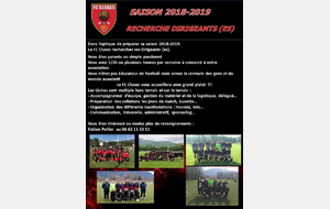 SAISON 2018-2019 Recherche Dirigeants-Dirigeantes