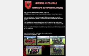 SAISON 2018-2019 Recherche Educateurs