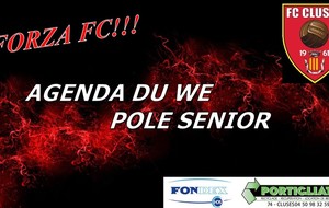 FC CLUSES AGENDA DU WE SENIORS