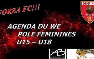 FC CLUSES AGENDA DU WE POLE FEMININ