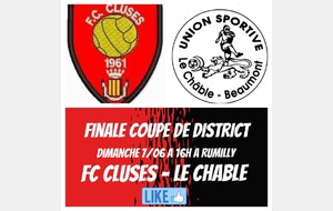 Finale Coupe de District: FC Cluses - Le Chable