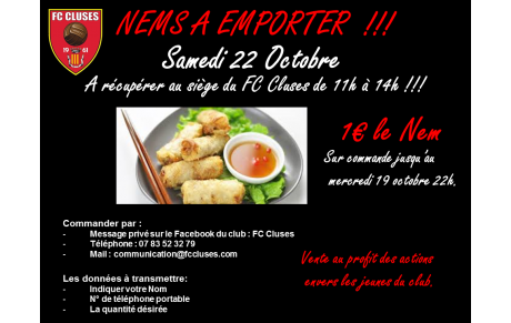VENTE DE NEMS A EMPORTER
