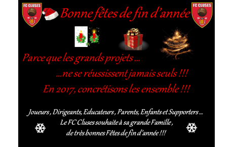 Bonnes Fêtes de fin d'année