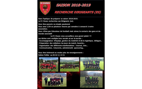 SAISON 2018-2019 Recherche Dirigeants-Dirigeantes